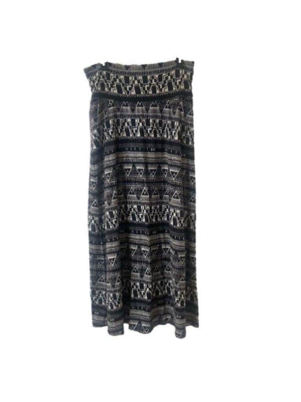 Mossimo Supply Co Black White Maxi Skirt Large